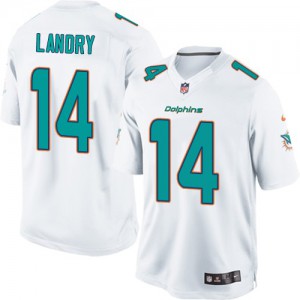 Dolphins de Miami de Nike jeunesse # 14 Jarvis Landry Élite blanc NFL Maillot Magasin