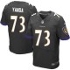 Men Nike Baltimore Ravens &73 Marshal Yanda Elite Black Alternate NFL Jersey