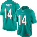 Youth Nike Miami Dolphins &14 Jarvis Landry Elite Aqua Green Team Color NFL Jersey