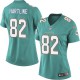 Women Nike Miami Dolphins &82 Brian Hartline Elite Aqua Green Team Color NFL Jersey