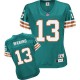 Reebok Miami Dolphins &13 Dan Marino Green Women Throwback Team Color Replica NFL Jersey