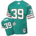 Mitchell and Ness Miami Dolphins &39 Larry Csonka Aqua Green Team Color Authentic Throwback NFL Jersey