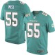 Men Nike Miami Dolphins &55 Koa Misi Elite Aqua Green Team Color NFL Jersey