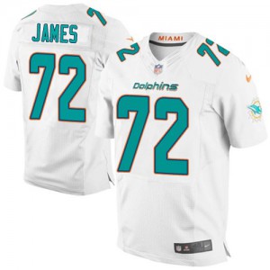 Hommes Nike Dolphins de Miami # 72 Ja'Wuan James Élite blanc NFL Maillot Magasin