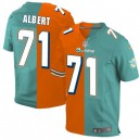 Men Nike Miami Dolphins &71 Branden Albert Elite Team/Alternate Two Tone NFL Jersey