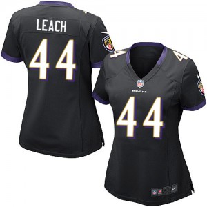 Femmes Nike Baltimore Ravens # 44 Vonta Leach élite noir alternent NFL Maillot Magasin