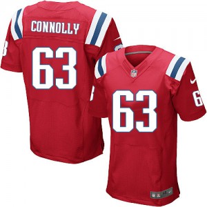 Hommes Nike New England Patriots # 63 Dan Connolly élite rouge alternent NFL Maillot Magasin