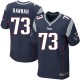 Men Nike New England Patriots &73 John Hannah Elite Navy Blue Team Color NFL Jersey