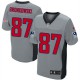 Men Nike New England Patriots &87 Rob Gronkowski Elite Grey Shadow NFL Jersey