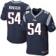 Men Nike New England Patriots &54 Tedy Bruschi Elite Navy Blue Team Color NFL Jersey