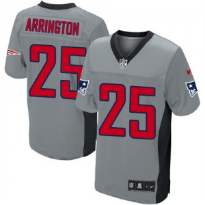 Hommes Nike New England Patriots # 25 Kyle Arrington Élite gris ombre NFL Maillot Magasin