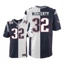 Men Nike New England Patriots &32 Devin McCourty Elite Team/Road Two Tone NFL Jersey