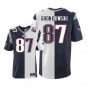 Men Nike New England Patriots &87 Rob Gronkowski Elite Team/Road Two Tone NFL Jersey