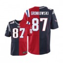 Men Nike New England Patriots &87 Rob Gronkowski Elite Team/Alternate Two Tone NFL Jersey