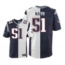 Men Nike New England Patriots &51 Jerod Mayo Elite Team/Road Two Tone NFL Jersey