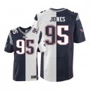 Men Nike New England Patriots &95 Chandler Jones Elite Team/Road Two Tone NFL Jersey