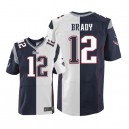 Men Nike New England Patriots &12 Tom Brady Elite Team/Road Two Tone NFL Jersey