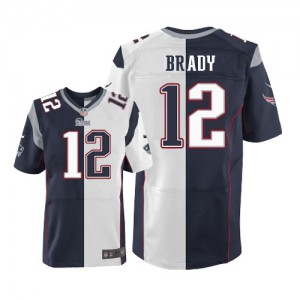 Hommes Nike New England Patriots # 12 Tom Brady élite Team/route deux tonnes NFL Maillot Magasin
