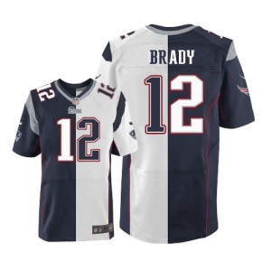 Hommes Nike New England Patriots # 12 Tom Brady élite Team/route deux tonnes NFL Maillot Magasin