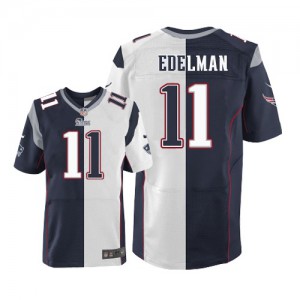 Hommes Nike New England Patriots # 11 Julian Edelman élite Team/route deux tonnes NFL Maillot Magasin