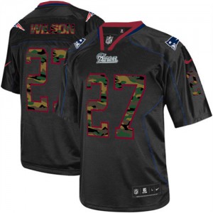 Hommes Nike New England Patriots # 27 Tavon Wilson Élite noire Camo Fashion NFL Maillot Magasin