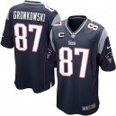 Youth Nike New England Patriots &87 Rob Gronkowski Elite Navy Blue Team Color C Patch NFL Jersey