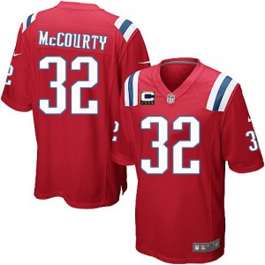 Jeunesse Nike New England Patriots # 32 Devin McCourty Élite rouge alternent C Patch NFL Maillot Magasin