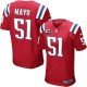 Men Nike New England Patriots &51 Jerod Mayo Elite Red Alternate C Patch NFL Jersey