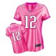 Women Nike New England Patriots &12 Tom Brady Elite Pink New Women Be Luv'd NFL Jersey