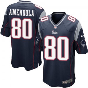 Couleur NFL maillot de l'équipe jeunesse Nike New England Patriots # 80 Danny Amendola Élite Navy Blue