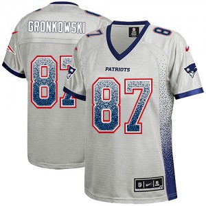 Femmes Nike New England Patriots # 87 Rob Gronkowski Élite gris Drift mode NFL Maillot Magasin Femmes Nike New England Patriots # 87 Rob Gronkowski Élite gris Drift mode NFL Maillot Magasin
