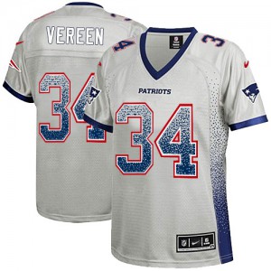 Femmes Nike New England Patriots # 34 Shane Vereen Élite gris Drift mode NFL Maillot Magasin Femmes Nike New England Patriots # 34 Shane Vereen Élite gris Drift mode NFL Maillot Magasin