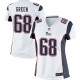 Women Nike New England Patriots &68 Tyronne Green Elite White NFL Jersey