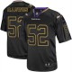 Men Nike Baltimore Ravens &52 Ray Lewis Elite Lights Out Black NFL Jersey