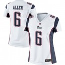 Women Nike New England Patriots &6 Ryan Allen Elite White NFL Jersey