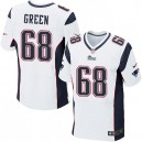 Men Nike New England Patriots &68 Tyronne Green Elite White NFL Jersey