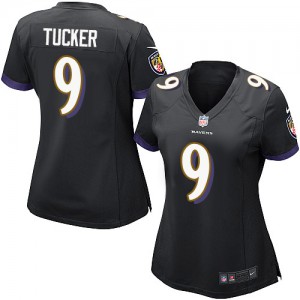 Femmes Nike Baltimore Ravens # 9 Justin Tucker élite noir alternent NFL Maillot Magasin