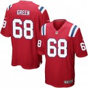 Youth Nike New England Patriots &68 Tyronne Green Elite Red Alternate NFL Jersey