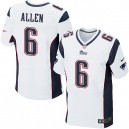 Men Nike New England Patriots &6 Ryan Allen Elite White NFL Jersey