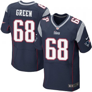 Hommes Nike New England Patriots # 68 Tyronne vert élite bleu marine équipe NFL Maillot Magasin de couleur