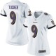 Women Nike Baltimore Ravens &9 Justin Tucker Elite White NFL Jersey