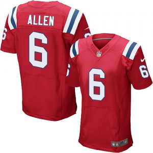 Hommes Nike New England Patriots # 6 Ryan Allen Élite rouge alternent NFL Maillot Magasin