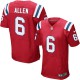 Men Nike New England Patriots &6 Ryan Allen Elite Red Alternate NFL Jersey