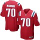 Youth Nike New England Patriots &70 Logan Mankins Elite Red Alternate NFL Jersey