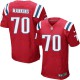 Men Nike New England Patriots &70 Logan Mankins Elite Red Alternate NFL Jersey