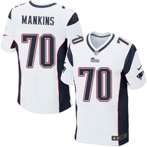 Hommes Nike New England Patriots # 70 Logan Mankins Élite blanc NFL Maillot Magasin