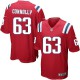 Youth Nike New England Patriots &63 Dan Connolly Elite Red Alternate NFL Jersey