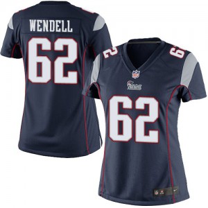 Femmes Nike New England Patriots # 62 Ryan Wendell Élite bleu marine équipe NFL Maillot Magasin de couleur