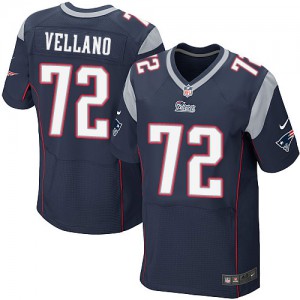 Hommes Nike New England Patriots # 72 Joe Vellano Élite bleu marine équipe NFL Maillot Magasin de couleur