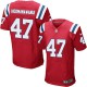 Men Nike New England Patriots &47 Michael Hoomanawanui Elite Red Alternate NFL Jersey